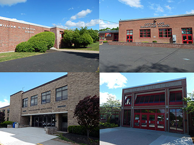 Facades of SOCSD's four school buildings