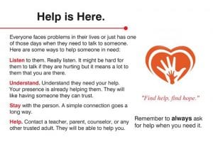 Help Card - Help is Here message