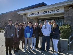 Master Scheduling Team outside Westlake High School