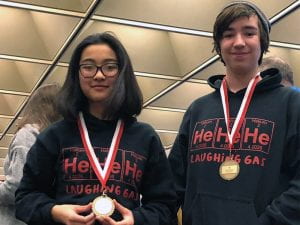 SOMS Science Olympiad Gold Medalists Emma and Ian