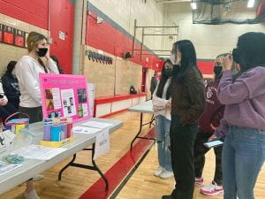 Students hosting and attending TZHS elective fair