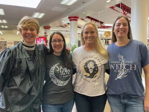 TZHS English teachers with witch-themed t-shirts